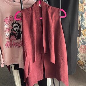 Mud Pie Maroon Vest sizes S/M and M/L.